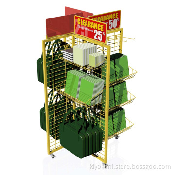 Detachable Free Standing Stationery Store Metal Point Of Sale Retail Metal Wire Display Shelves